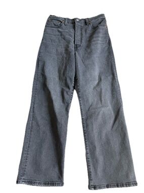 LEVI’S Ribcage Straight Ankle Jeans in Washed Gray
